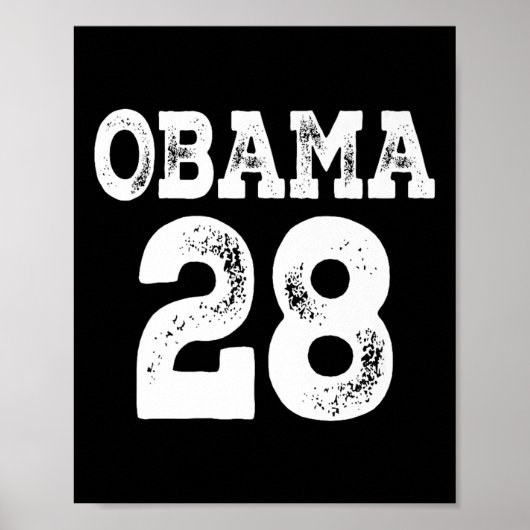 オバマ大統領2028ジャージー28プレミアム ポスター (正面)