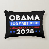 オバマ大統領2028年に再びアメリカを気に作る アクセントクッション (正面)