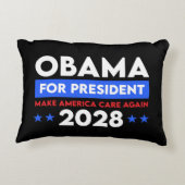 オバマ大統領2028年に再びアメリカを気に作る アクセントクッション (裏面)