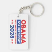 オバマ大統領2028年に再びアメリカを気に作る キーホルダー (裏面)