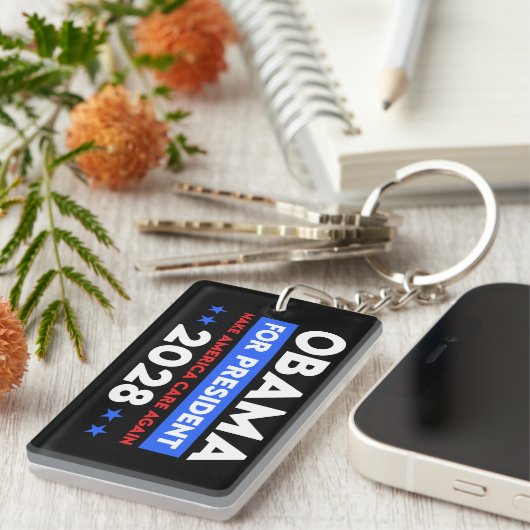 オバマ大統領2028年に再びアメリカを気に作る キーホルダー (正面右)