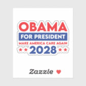 オバマ大統領2028年に再びアメリカを気に作る シール (シート)