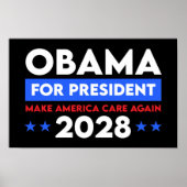 オバマ大統領2028年に再びアメリカを気に作る ポスター (正面)