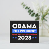 オバマ大統領2028年に再びアメリカを気に作る ポストカード (スタンド正面)