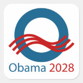 オバマ大統領2028 スクエアシール (正面)