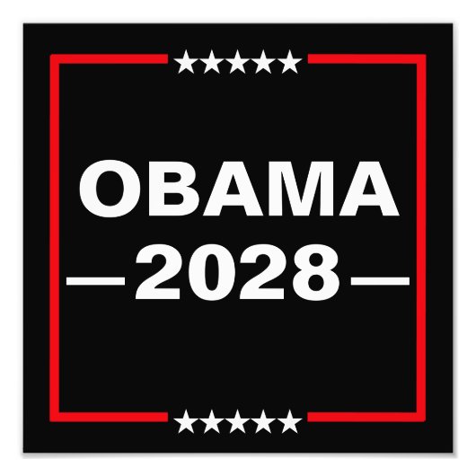 オバマ大統領2028 フォトプリント            (正面)