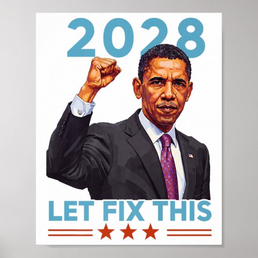 オバマ大統領2028 Aの第48代大統領 ポスター (正面)
