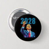 オバマ大統領2028 Aの第48代大統領 缶バッジ (正面&裏面)