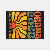 オバマ大統領2028 Obama 2028 Flower Boho Ra フリースブランケット (正面(横))