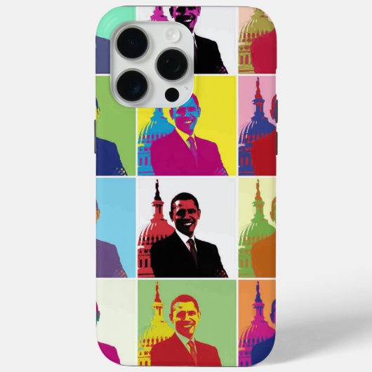 オバマ大統領 ポップアート Case-Mate iPhoneケース (裏面)