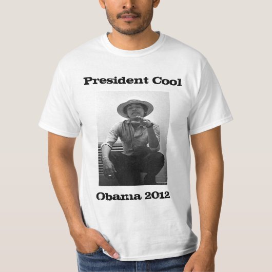 オバマ大統領Cool/若い大統領 Tシャツ (正面)