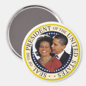 オバマ大統領Keepsake Large 3" マグネット (正面/裏面)