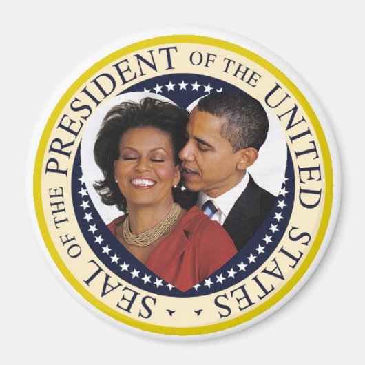 オバマ大統領Keepsake Large 3" マグネット (正面)