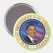 オバマ大統領Keepsake Large 3" マグネット (正面/裏面)