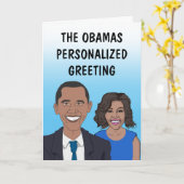 オバマ夫妻のオリジナルグリーティングカード カード (黄色い花)