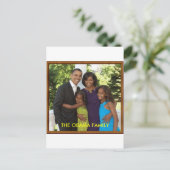 オバマ家族 ポストカード (スタンド正面)