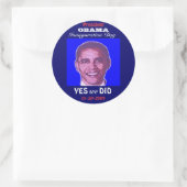 オバマ就任式の日のシール ラウンドシール (バッグ)