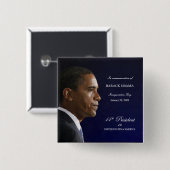 オバマ就任式の日ボタン 缶バッジ (正面&裏面)