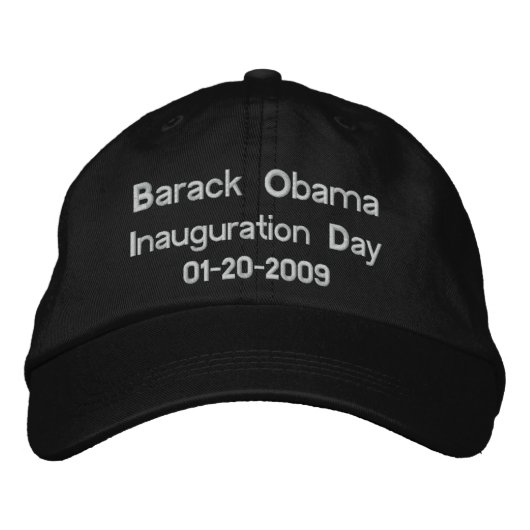オバマ就任式の記念コレクター 刺繍入りキャップ (正面)