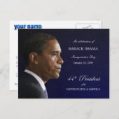 オバマ就任式パーティの招待状葉書 インビテーションポストカード (正面/裏面)