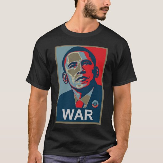 オバマ戦争のワイシャツ Tシャツ (正面)
