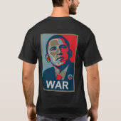 オバマ戦争のワイシャツ Tシャツ (裏面)