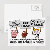 オバマ投票はがき ポストカード (正面/裏面)