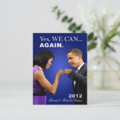 オバマ拳バンプ – 再び、yes ポストカード (スタンド正面)