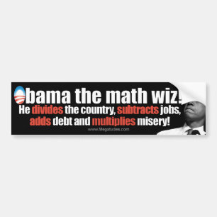 オバマ数学のwiz -反オバマ2012年 バンパーステッカー