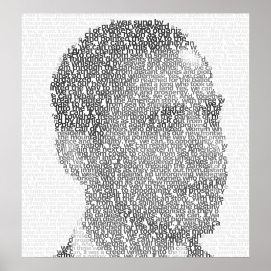 オバマ文字アートのポスター ポスター (正面)