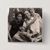 オバマ最初家族 缶バッジ (正面)