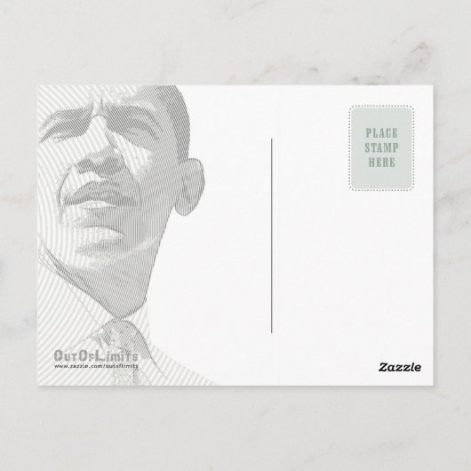 オバマ氏 – ごあいさつ – はがき – テンプレート (裏面)