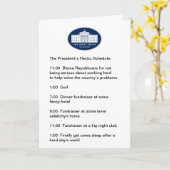 オバマ氏 – ゴルファー/資金調達パーティー カード (黄色い花)