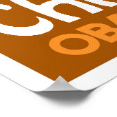 オバマ氏 – ダークオレンジのポスターを変更 ポスター (角)