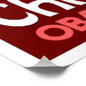 オバマ氏 – ダークレッドのポスターを変更 ポスター (角)