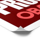 オバマ氏 – ダークレッド・ポスターの進行 ポスター (角)