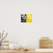 オバマ氏 – 新しい希望の黒と金ゴールドのポスター ポスター (キッチン)