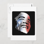 オバマ氏:星と縞 ポストカード (正面/裏面)