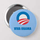 オバマ派 – VIVA OBAMA 缶バッジ (正面&裏面)