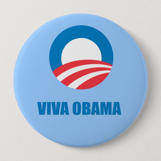 オバマ派 – VIVA OBAMA 缶バッジ (正面)