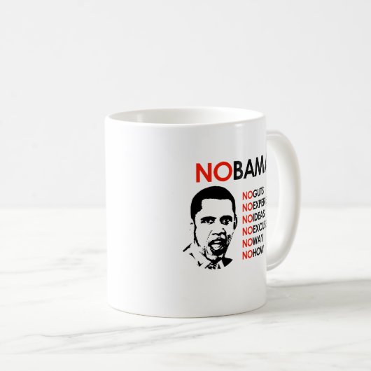 オバマ無しの方法無し コーヒーマグカップ (正面右)