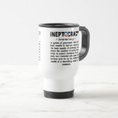 オバマ管理のIneptocracy定義マグ トラベルマグ (正面右)