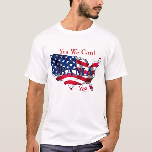 オバマ米国メンズTシャツ Tシャツ (正面)
