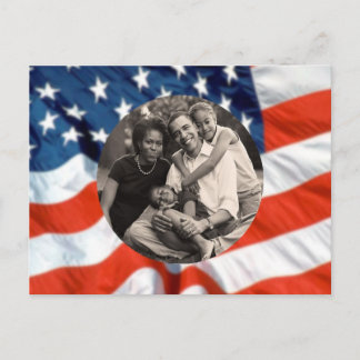 オバマ米大統領の家族初の写真 ポストカード