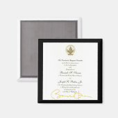 オバマ署名の公式招待 マグネット (正面/裏面)