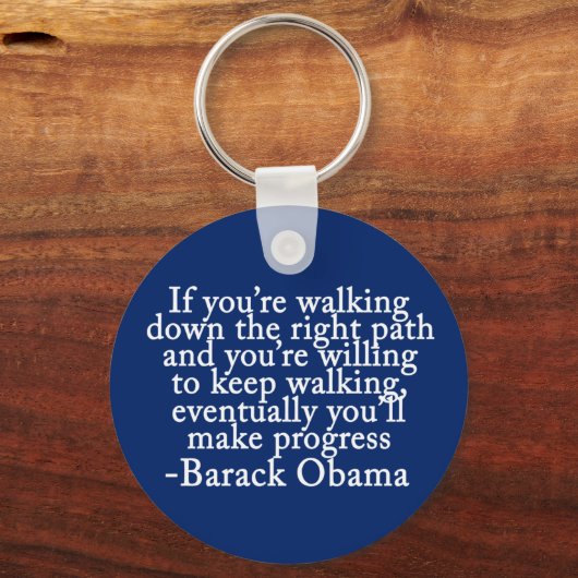 オバマ進行感動的勇気付けられる引用文 キーホルダー (裏面)