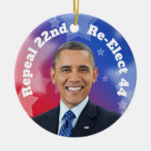 オバマ選再大統領 セラミックオーナメント (正面)
