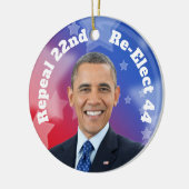 オバマ選再大統領 セラミックオーナメント (左)