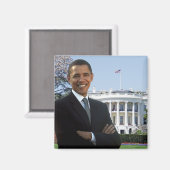 オバマ選大統領 – スクエアマグネット マグネット (正面/裏面)