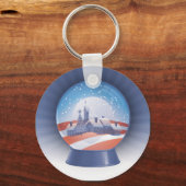 オバマ雪の世界 キーホルダー (正面)